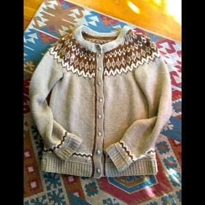 Hand knitted Scandinavian cardigan